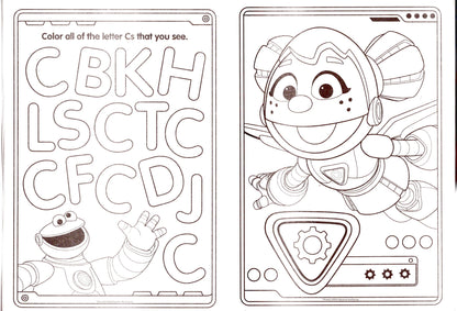 123 Sesame Street - Mecha Builders - Jumbo Coloring & Activity Book