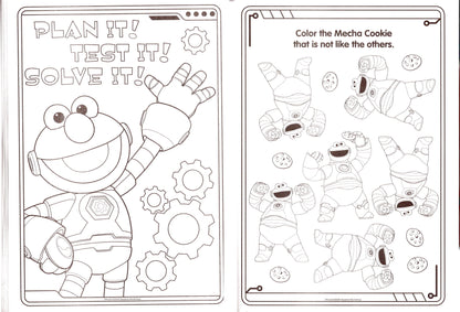 123 Sesame Street - Mecha Builders - Jumbo Coloring & Activity Book