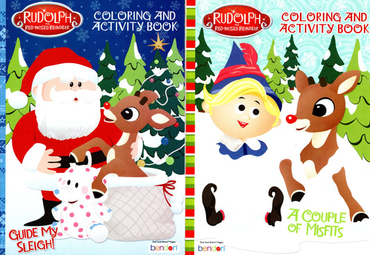 Rudolph the Red-Nosed Reindeer - Christmas Activity Book - Guide My Sleigh & Couple of Misfits Set