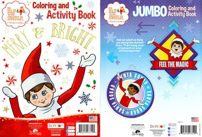 The Elf on The Shelf - Holiday and Christmas - Jumbo Coloring & Activity Book (Set of 2 Books) v3