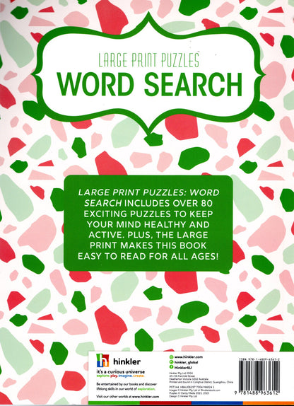 Large Print Puzzles - Word Search 80 puzzles book
