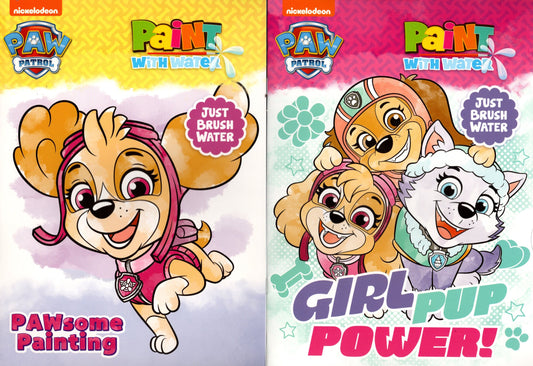 Paw Patrol - A Paint with Water - Pawsome Painting & Girlpup Power! (Set of 2 Books)