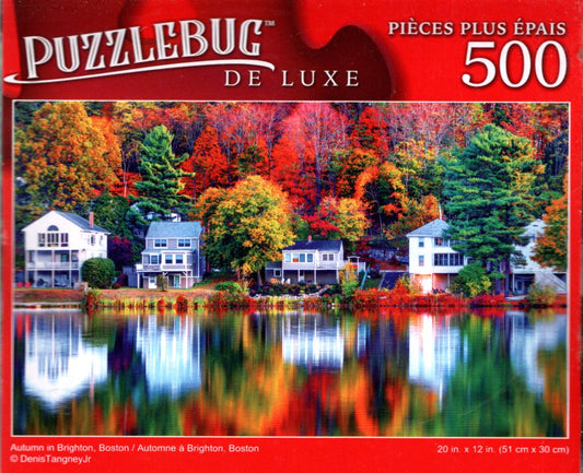 Autumn in Brighton, Boston - 500 Pieces Deluxe Jigsaw Puzzle