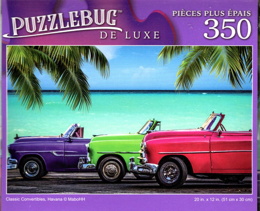 Classic Convertibles, Havana - 350 Pieces Deluxe Jigsaw Puzzle