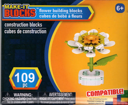 Make It Blocks Round Flower Building Blocks 95, 103, 109 pieces 6+ Set of 4 Pack