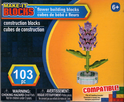 Make It Blocks Round Flower Building Blocks 95, 103, 109 pieces 6+ Set of 4 Pack