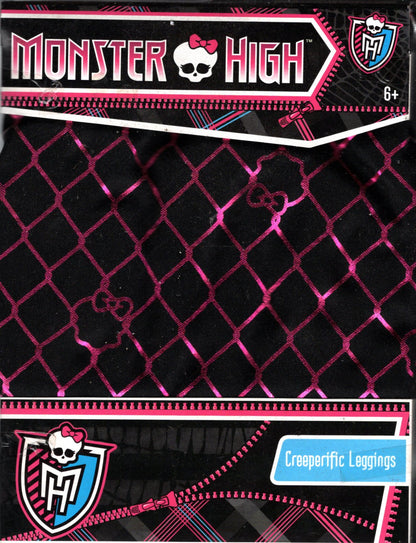 Monster High Creeper Pic Kids Leggings Size 6-10