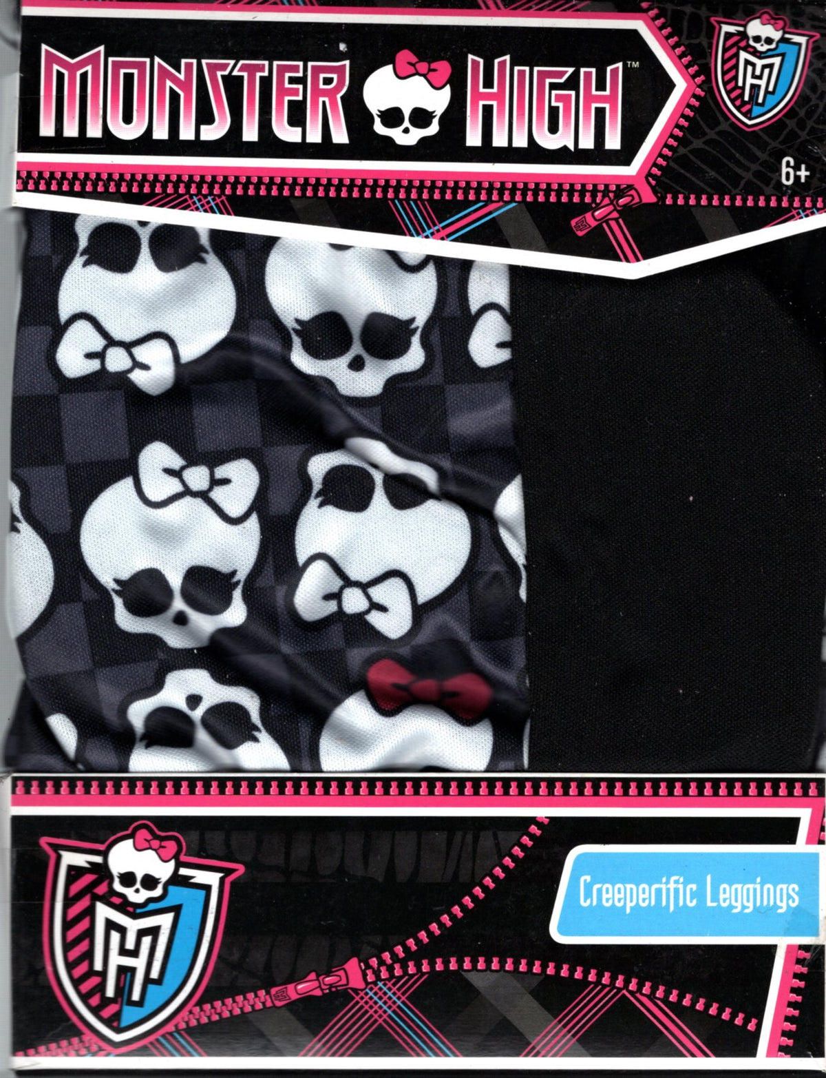 Monster High Creeper Pic Kids Leggings Size 6-10 (skull) v2