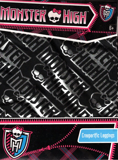Monster High Creeper Pic Kids Leggings Size 6-10 (Monster High)