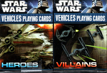 Star Wars Vehicles Playing Cards Hero's & Villains (Set of 2)
