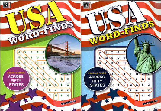 Large Print Word - Finds USA (All New Puzzles) - Vol.60 - 61