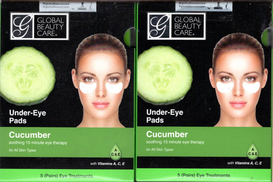 Global Beauty Care Under Eye Pads Cucumber with Vitamin A,C,E (Set of 2)