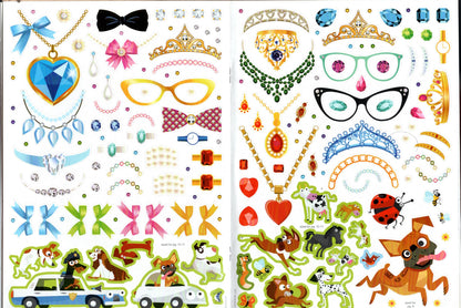 Bling Babies Puppies and Kittens - Sticker Included - Activity Book (Set of 2)
