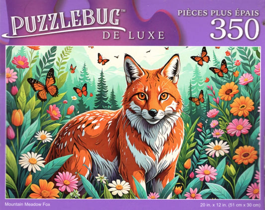 Mountain Meadow Fox - 350 Pieces Deluxe Jigsaw Puzzle