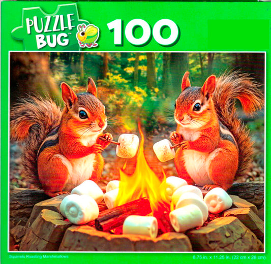 Squirrels Roasting Marshmallows - 100 Piece Jigsaw Puzzle