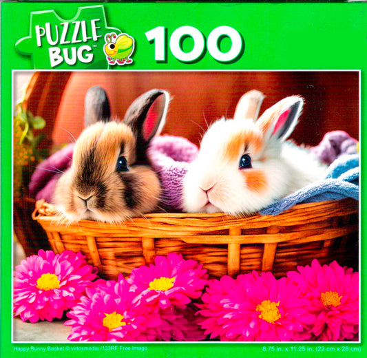 Happy Bunny Basket - 100 Piece Jigsaw Puzzle