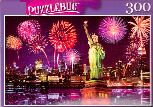 Fireworks at Night, NYC - 300 Pieces Jigsaw Puzzle