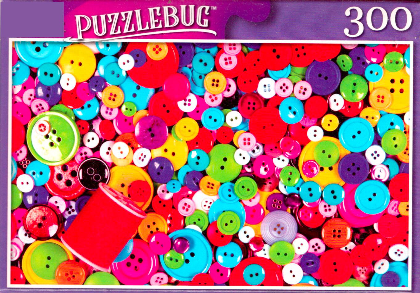 Colorful Buttons and Thread - 300 Pieces Jigsaw Puzzle