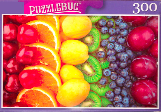 Colorful Fruits Rows - 300 Pieces Jigsaw Puzzle