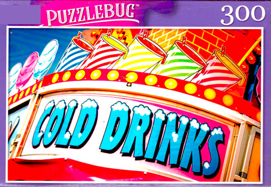 Gold Drinks Refreshment Sign - 300 Pieces Jigsaw Puzzle