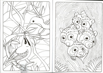 Coloring Books for Adults - Pets and Wild Animals (Set of 2 Books)