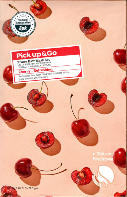 Pick Up & Go Fruity Hand Mask Set Cherry - Refreshing Made in Korea (Set of 2)