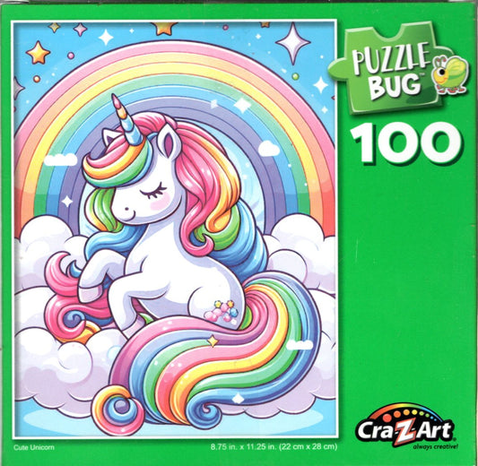 Cute Unicorn - 100 Piece Jigsaw Puzzle