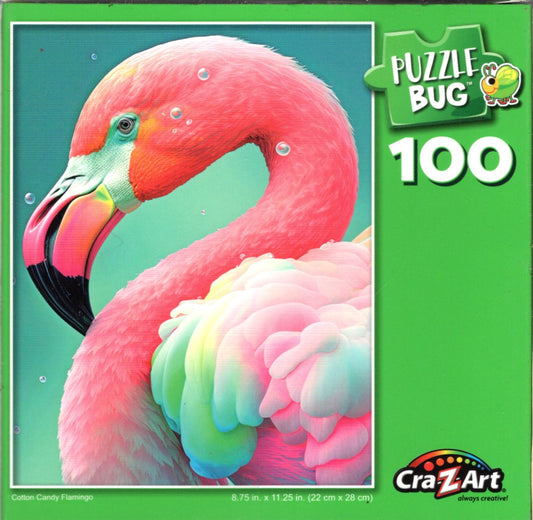Cotton Candy Flamingo - 100 Piece Jigsaw Puzzle