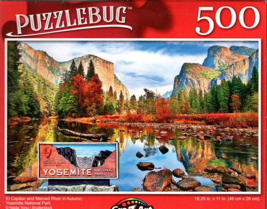 EL Capitan and Merced River in Autumn, Yosemite National Park - 500 Piece Jigsaw Puzzle