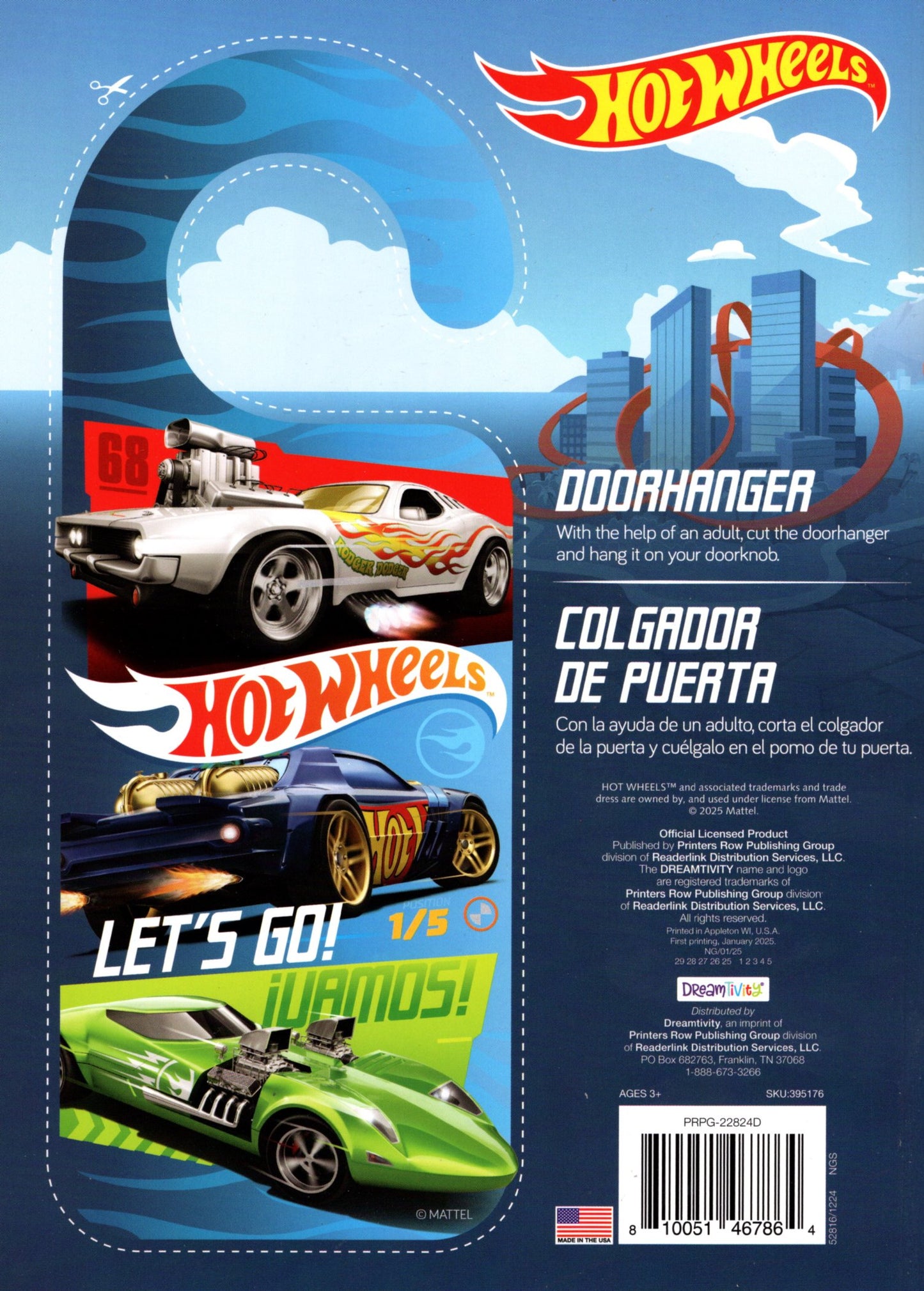 Colortivity Hot Wheels - Attach the Atacar & Off Road- Coloring & Activity Book 80 pages