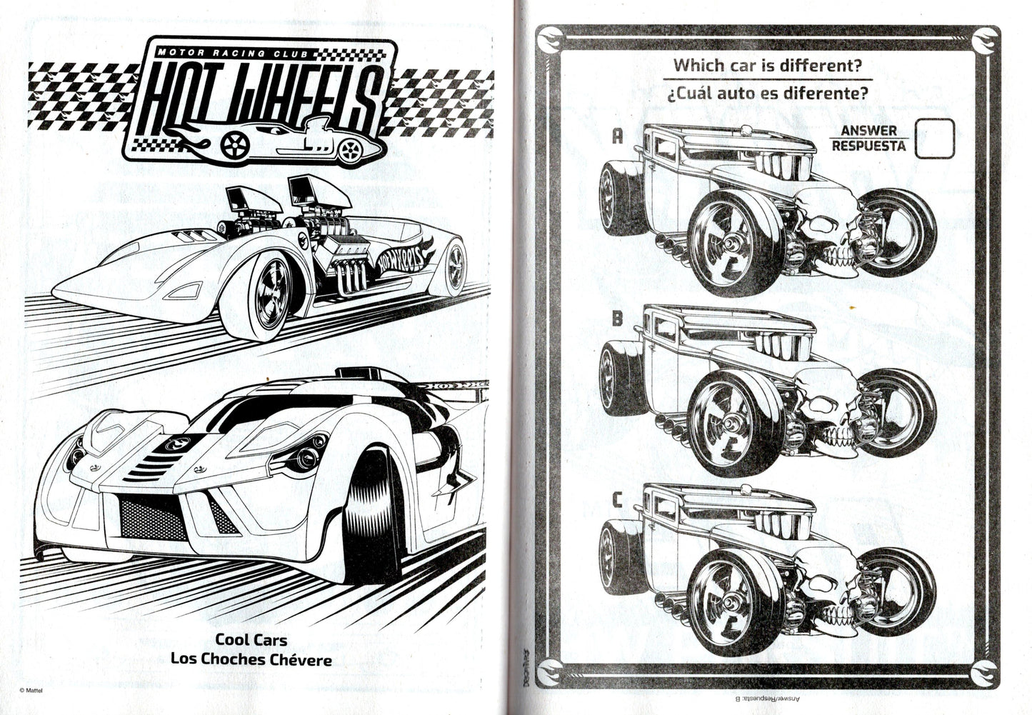 Colortivity Hot Wheels - Attach the Atacar & Off Road- Coloring & Activity Book 80 pages