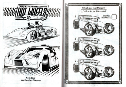 Colortivity Hot Wheels - Attach the Atacar & Off Road- Coloring & Activity Book 80 pages