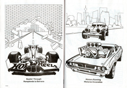 Colortivity Hot Wheels - Attach the Atacar & Off Road- Coloring & Activity Book 80 pages