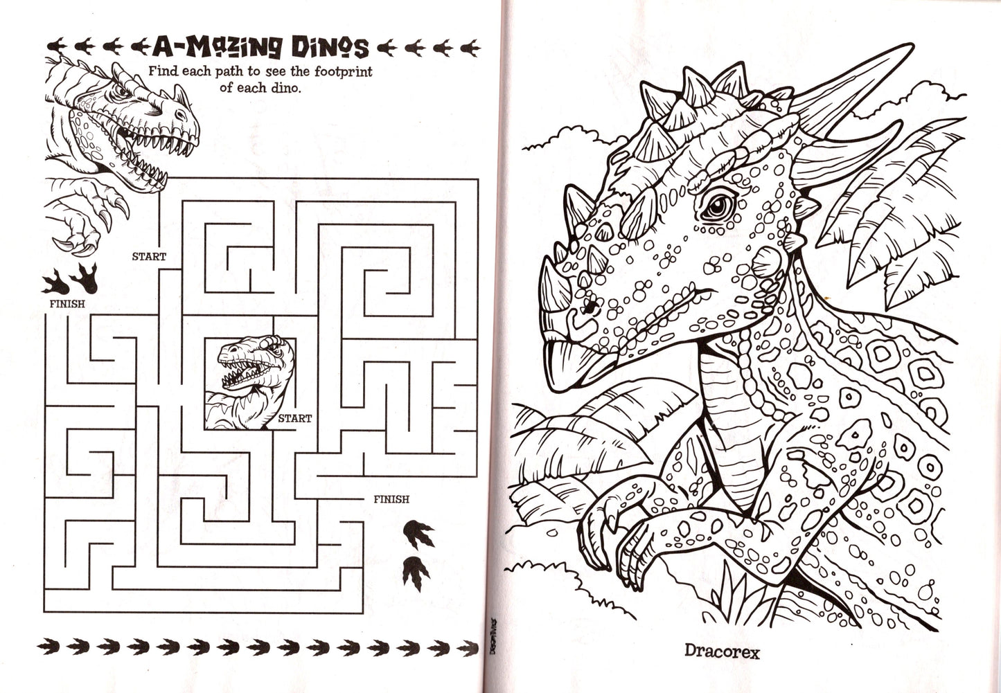 Dino Crash & Dino Trouble - Coloring & Activity Book (Set of 2 Books)