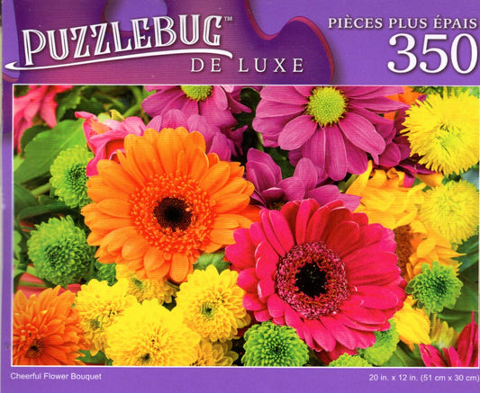 Cheerful Flower Bouquet - 350 Pieces Jigsaw Deluxe Puzzle