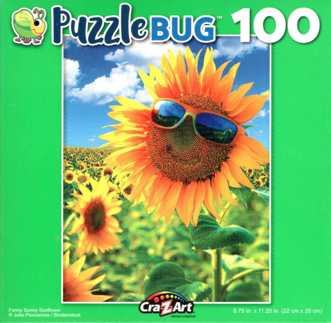 Funny Sunny Sunflower - 100 Piece Jigsaw Puzzle