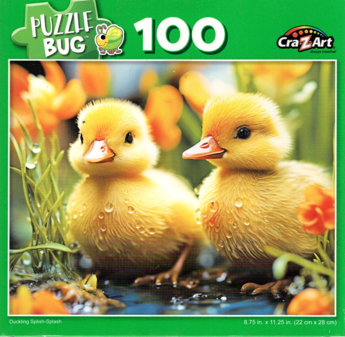 Duckling Splish - Splash - 100 Piece Jigsaw Puzzle