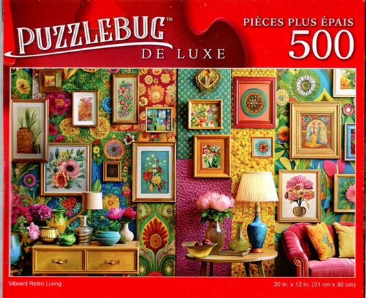 Vibrant Retro Living - 500 Pieces Deluxe Jigsaw Puzzle