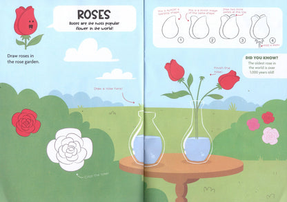 Step-by-Step Doodle & Drawing - Go, Go, Go: Animals: Growing Garden: Ocean Book