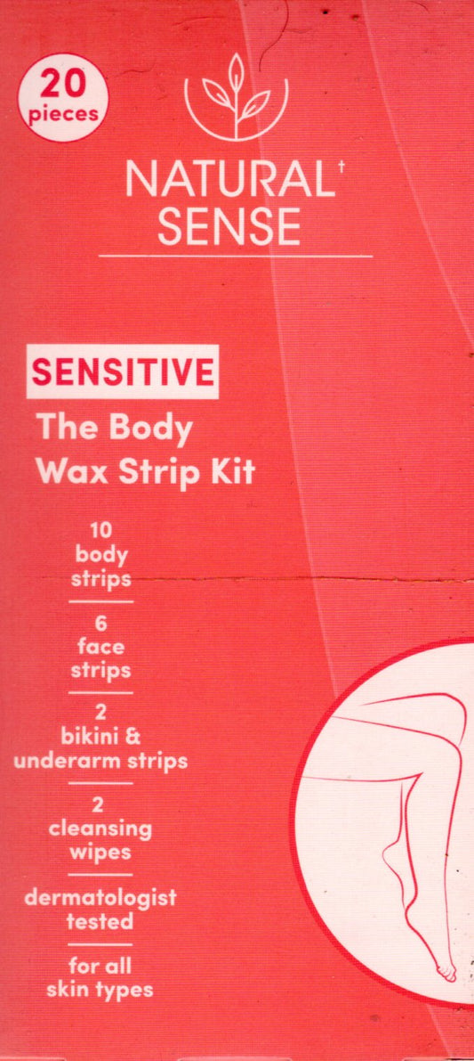 Body Wax Strip Kit, 20 Pieces, For All Skin Types, Safe for Sensitive Skin, 10 B