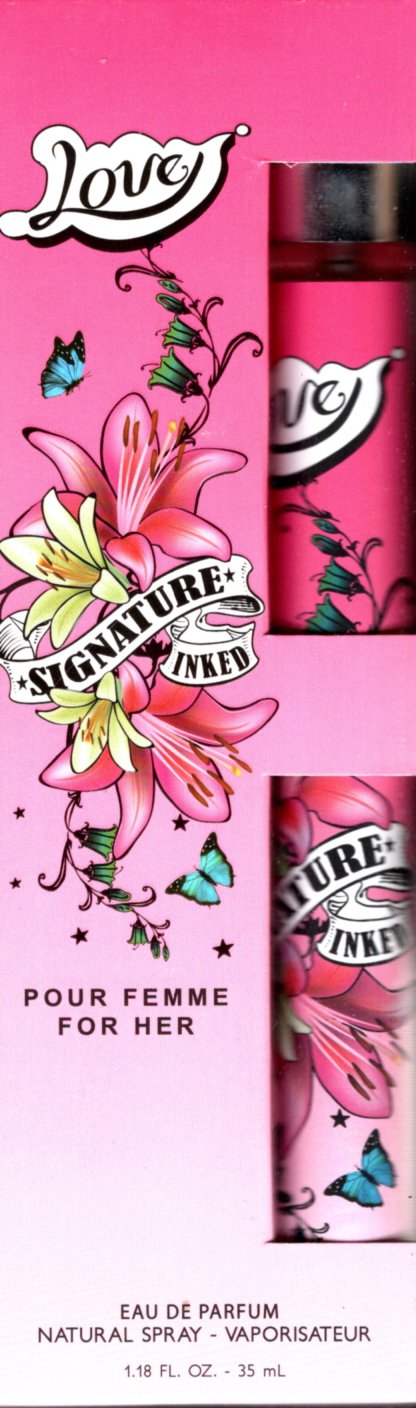 For Her Love Signature inked Eau De Parfüm Spray Vaporisateur 1.18 Oz New