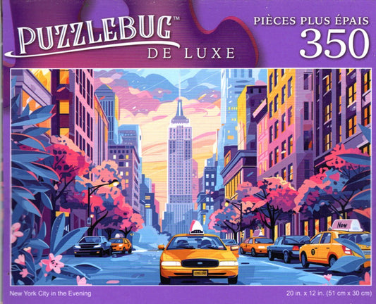 New York City in The Evening - 350 Pieces Jigsaw Deluxe Puzzle