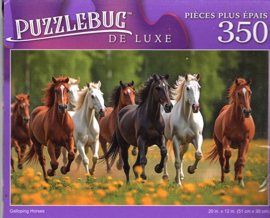 Galloping Horses - 350 Pieces Jigsaw Deluxe Puzzle