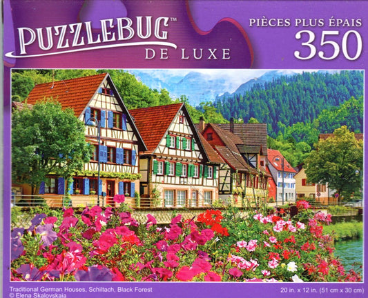Traditional German Houses, Schitach, Black Forest - 350 Pieces Jigsaw Deluxe Puzzle
