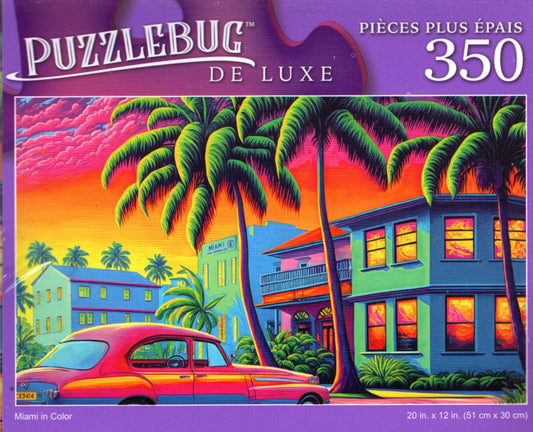 Miami in Color - 350 Pieces Jigsaw Deluxe Puzzle