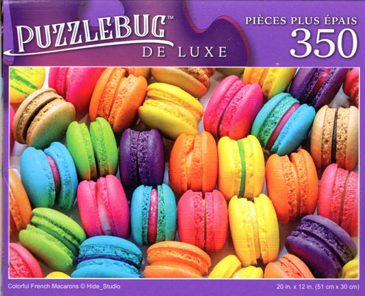 Colorful French Macarons - 350 Pieces Jigsaw Deluxe Puzzle