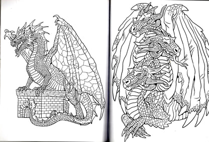 Coloring Book: Color-Your-Own - Free Spirit & Dragon Legens Mindful Coloring