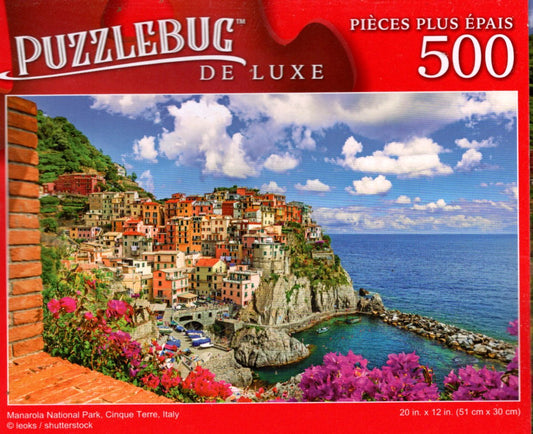 Manarola National Park, Cinque Terre, Italy - 500 Pieces Deluxe Jigsaw Puzzle
