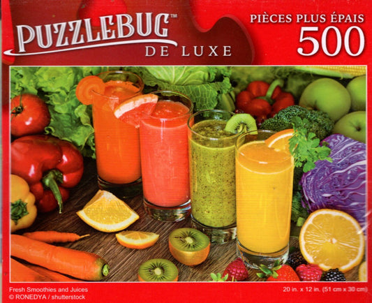 Fresh Smoothies and Juices - 500 Pieces Deluxe Jigsaw Puzzle