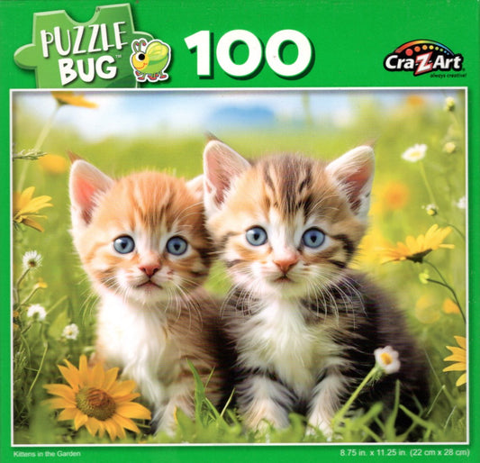 Kittens in The Garden - 100 Piece Jigsaw Puzzle